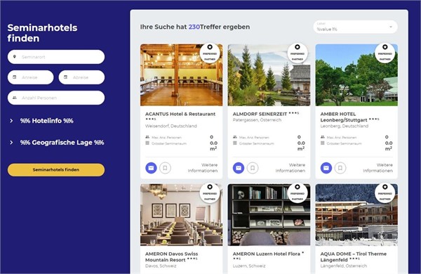 Preferred Listing für Tagungshotels bei der MICE Service Group